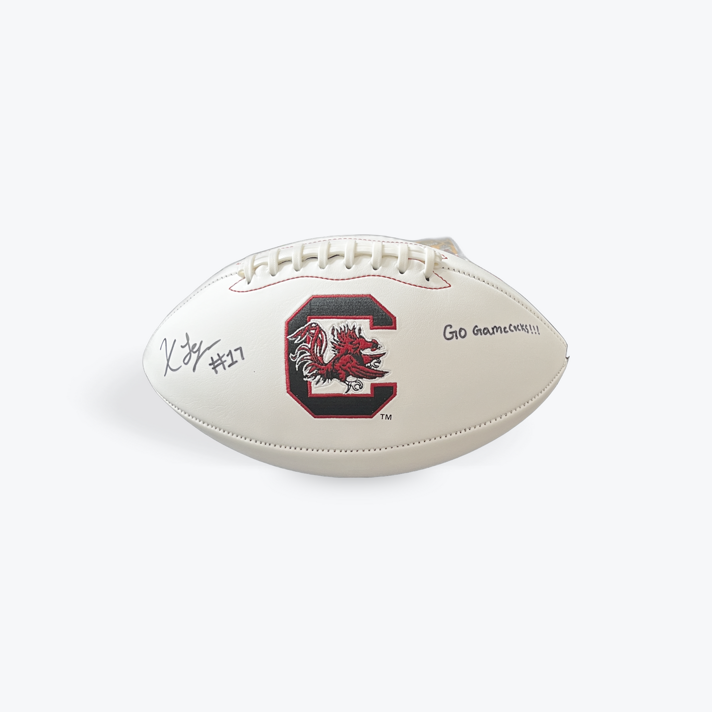 Xavier Legette Signed Football