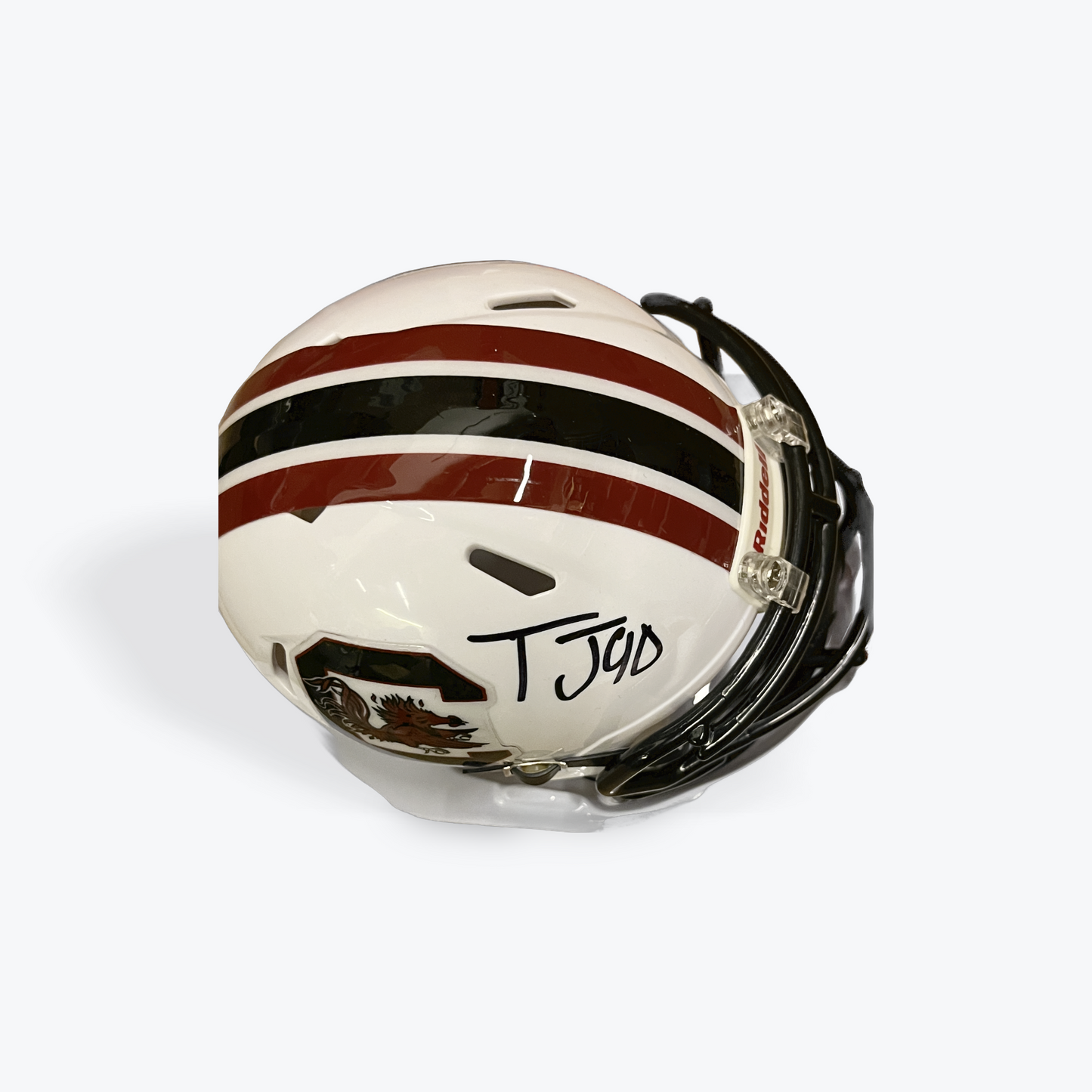 TJ Sanders Signed Mini Helmet