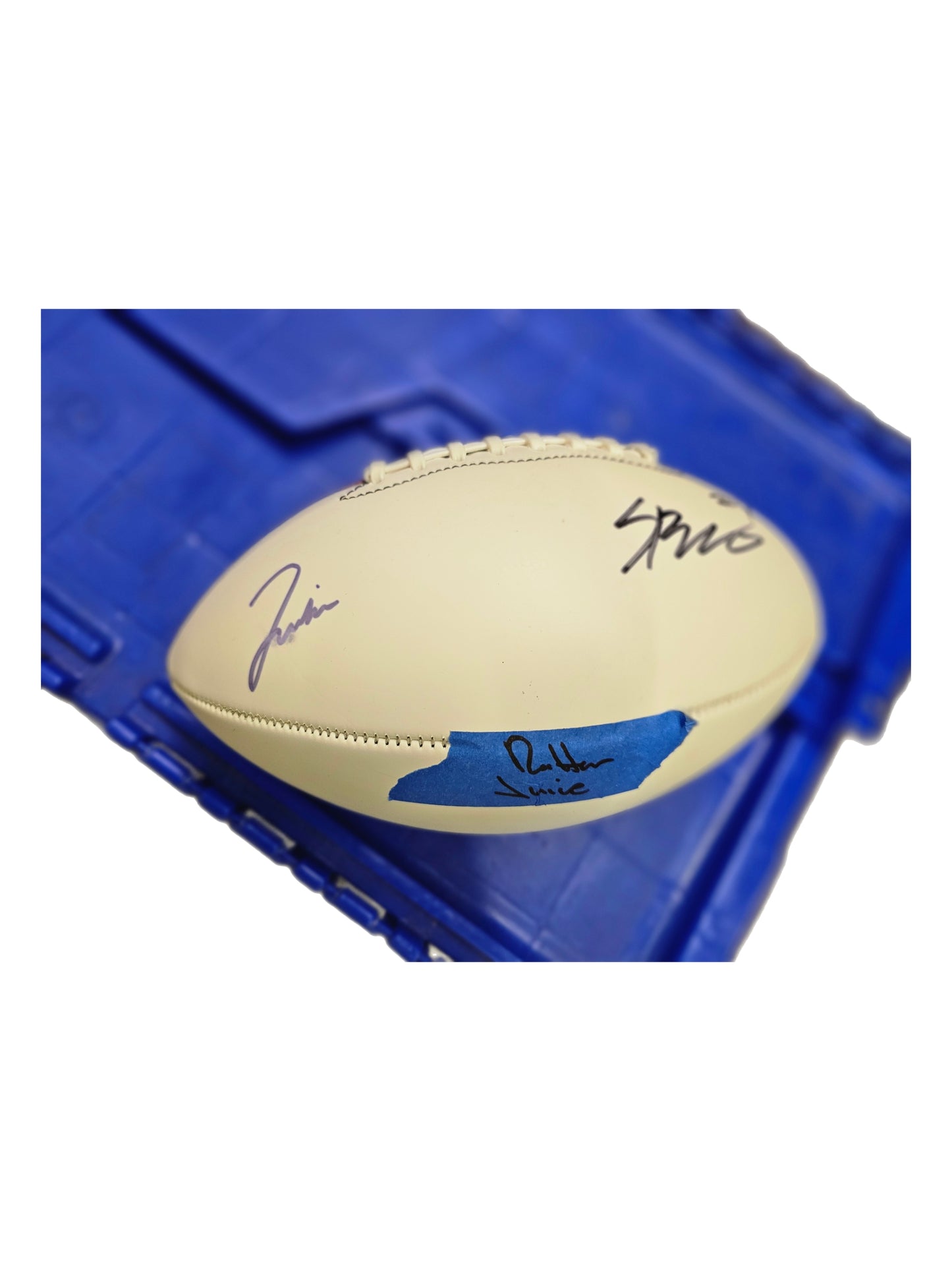 Spencer Rattler/Juice Wells Signed 3/4 Panel Full-Size Football