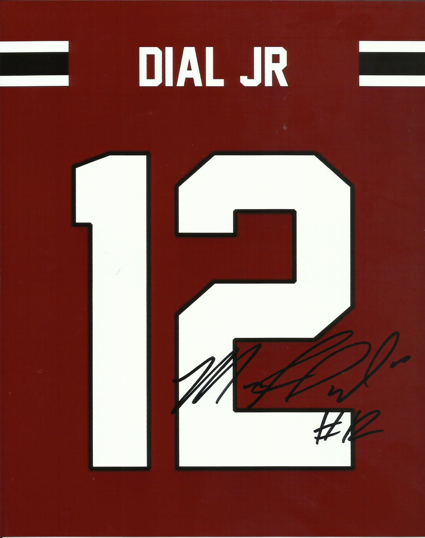 Marcellas Dial Jr Signed Jersey Photo