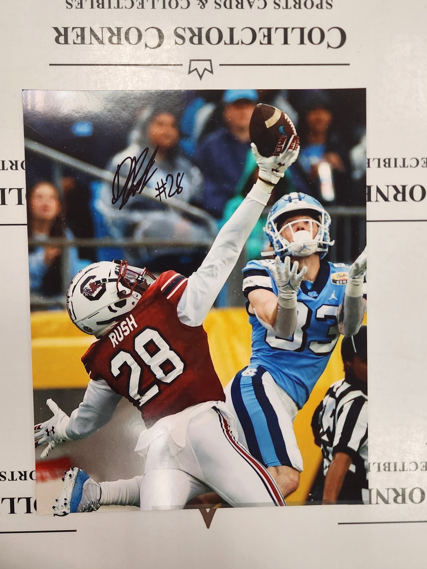 Darius Rush Signed Action Photo Mayo Bowl